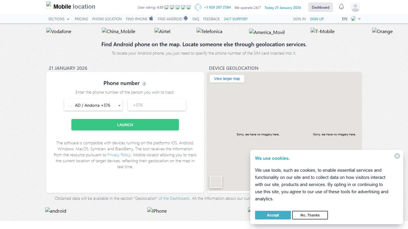 Find Android device by phone number | Mobile-Locator